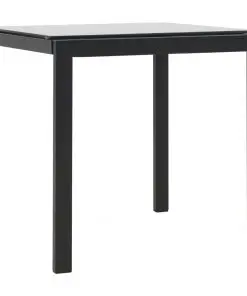 vidaXL Sun Loungers 2 pcs with Table Poly Rattan and Textilene Black