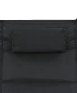 vidaXL Sun Lounger Poly Rattan and Textilene Brown