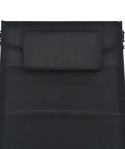 vidaXL Sun Lounger Poly Rattan and Textilene Black