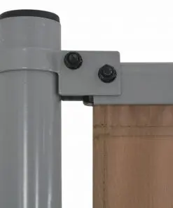 vidaXL Fence Panel with 2 Posts Fabric 180×180 cm Taupe