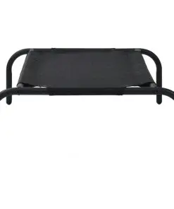 vidaXL Elevated Dog Bed Black S Textilene