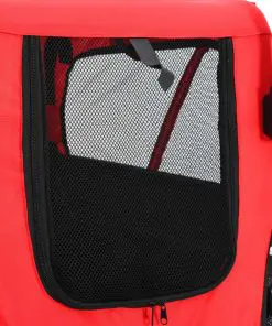 vidaXL 2-in-1 Pet Bike Trailer & Jogging Stroller Red and Black