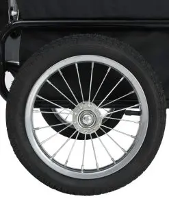 vidaXL 2-in-1 Pet Bike Trailer & Jogging Stroller Red and Black