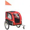 vidaXL Dog Bike Trailer Red and Black vidaXL Dog Bike Trailer Red and Black