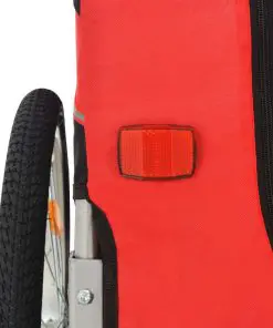 vidaXL Dog Bike Trailer Red and Black