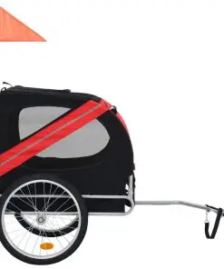 vidaXL Dog Bike Trailer Red and Black