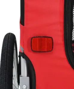 vidaXL Dog Bike Trailer Red and Black