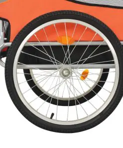 vidaXL Dog Bike Trailer Orange and Brown