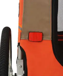 vidaXL Dog Bike Trailer Orange and Brown