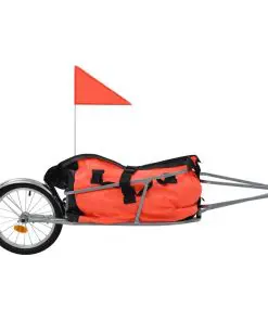 vidaXL Bike Luggage Trailer with Bag Orange and Black