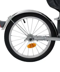 vidaXL Bike Luggage Trailer with Bag Orange and Black