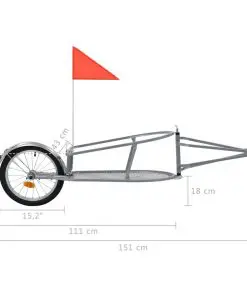 vidaXL Bike Luggage Trailer with Bag Orange and Black