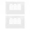 vidaXL Party Tent Sidewalls 2 pcs with Window White