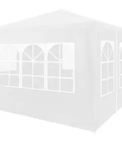 vidaXL Party Tent Sidewalls 2 pcs with Window White