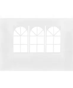 vidaXL Party Tent Sidewalls 2 pcs with Window White