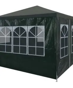 vidaXL Party Tent Sidewalls 2 pcs with Window Green