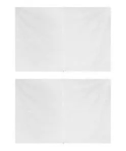 vidaXL Party Tent Doors 2 pcs with Zipper White