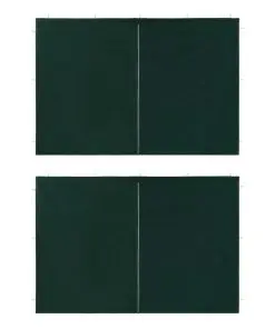 vidaXL Party Tent Doors 2 pcs with Zipper Green