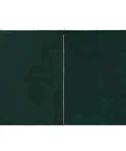 vidaXL Party Tent Doors 2 pcs with Zipper Green