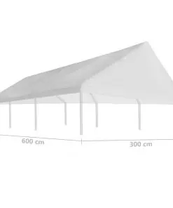 vidaXL Party Tent Roof 3 x 6 m White