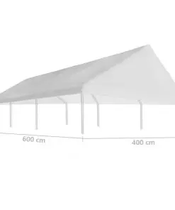 vidaXL Party Tent Roof 4 x 6 m White