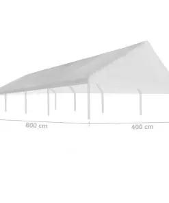 vidaXL Party Tent Roof 4 x 8 m White