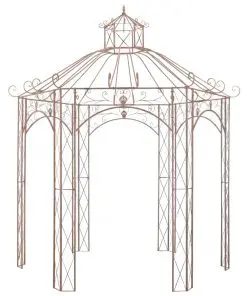 vidaXL Garden Pavilion Antique Brown 3 m Iron
