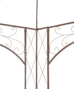 vidaXL Garden Pavilion Antique Brown 3 m Iron