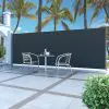 vidaXL Retractable Side Awning 160 x 500 cm Black vidaXL Retractable Side Awning 160 x 500 cm Black