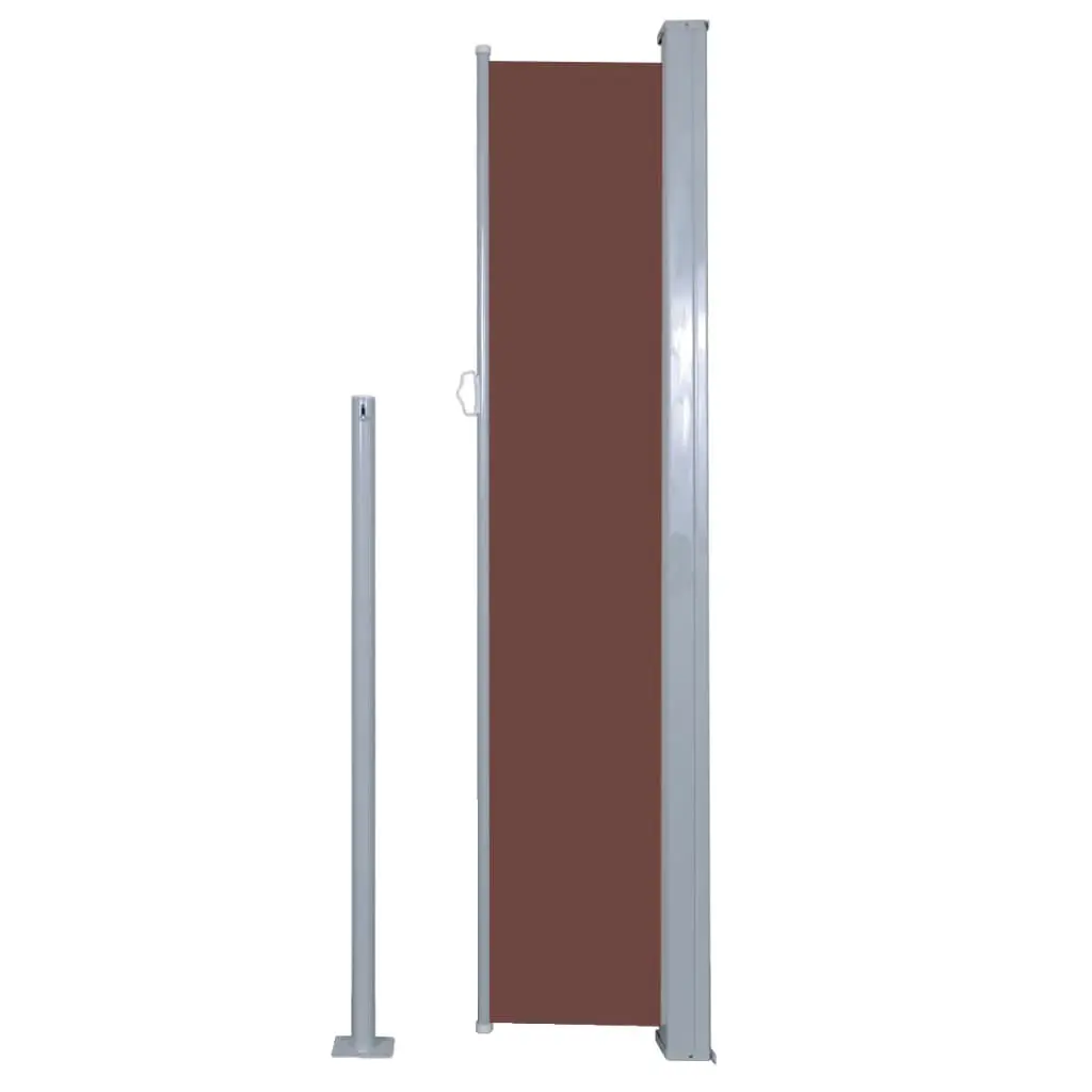 vidaXL Retractable Side Awning 160 x 500 cm Brown