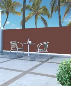vidaXL Retractable Side Awning 160 x 500 cm Brown