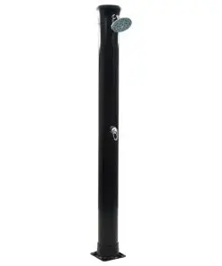 vidaXL Solar Shower Black 196 cm 40 L