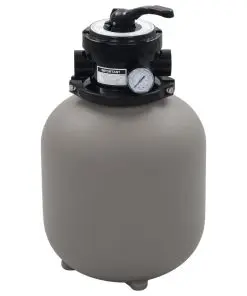 vidaXL Pool Sand Filter with 4 Position Valve Grey 350 mm