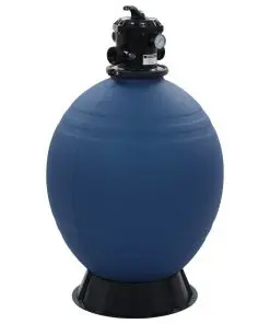 vidaXL Pool Sand Filter with 6 Position Valve Blue 660 mm