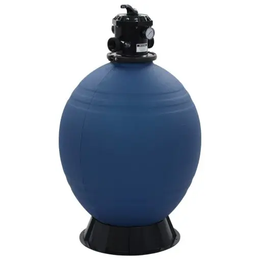 vidaXL Pool Sand Filter with 6 Position Valve Blue 660 mm