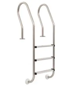 vidaXL Pool Ladder 3 Steps Stainless Steel 120 cm