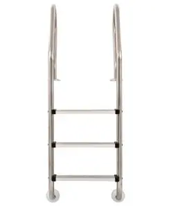 vidaXL Pool Ladder 3 Steps Stainless Steel 120 cm