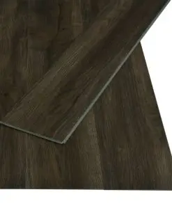 vidaXL Click Floor 3.51 m² 4 mm PVC Dark Brown
