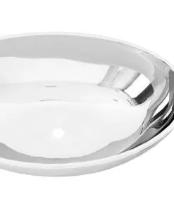 vidaXL Wash Basin 40x33x13.5 cm Ceramic Silver