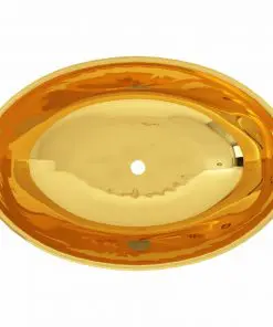 vidaXL Wash Basin 40x33x13.5 cm Ceramic Gold