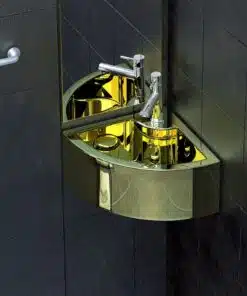 vidaXL Wash Basin with Overflow 45x32x12.5 cm Ceramic Gold