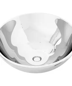 vidaXL Wash Basin 32.5×14 cm Ceramic Silver