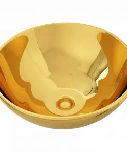 vidaXL Wash Basin 32.5×14 cm Ceramic Gold