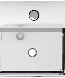 vidaXL Wash Basin with Faucet Hole 38x30x11.5 cm Ceramic Silver