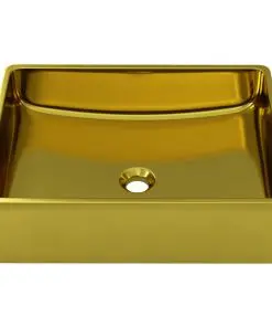 vidaXL Wash Basin 41x30x12 cm Ceramic Gold