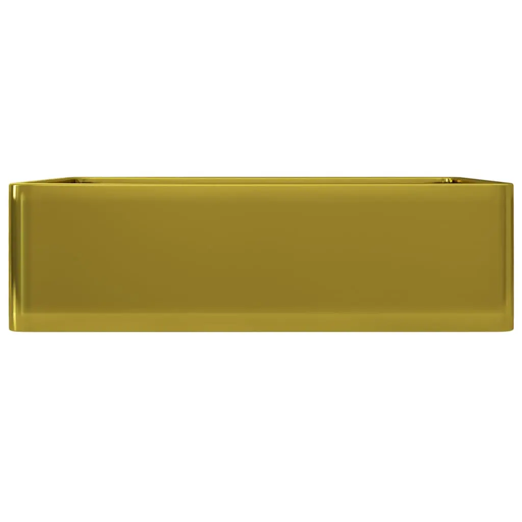 vidaXL Wash Basin 41x30x12 cm Ceramic Gold