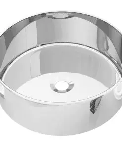 vidaXL Wash Basin 40×15 cm Ceramic Silver