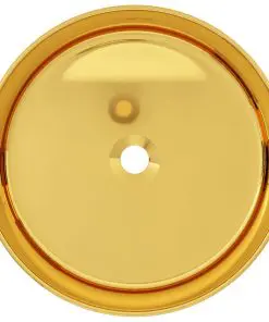 vidaXL Wash Basin 40×15 cm Ceramic Gold
