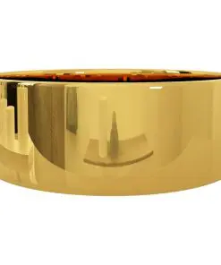 vidaXL Wash Basin 40×15 cm Ceramic Gold