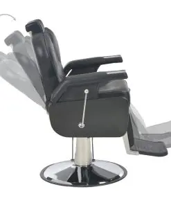 vidaXL Barber Chair Black 72x68x98 cm Faux Leather
